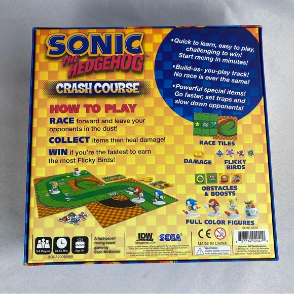 Sonic the Hedgehog Crash Course Racing Board Game Great Condition Never Played - Picture 2 of 5